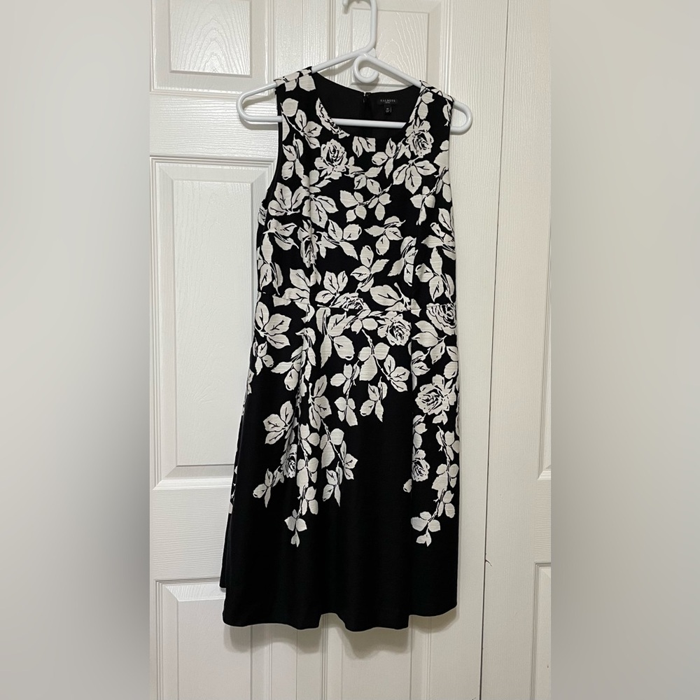 Talbots Black and White Dress